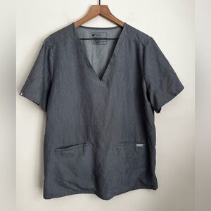 Figs Women’s Casma Three-Pocket Scrub Top Graphite Size XXL Technical Collection